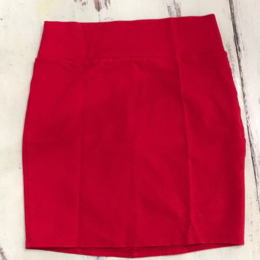 Red Mini Pencil Skirt for Cocktail Nights Runs Super Small